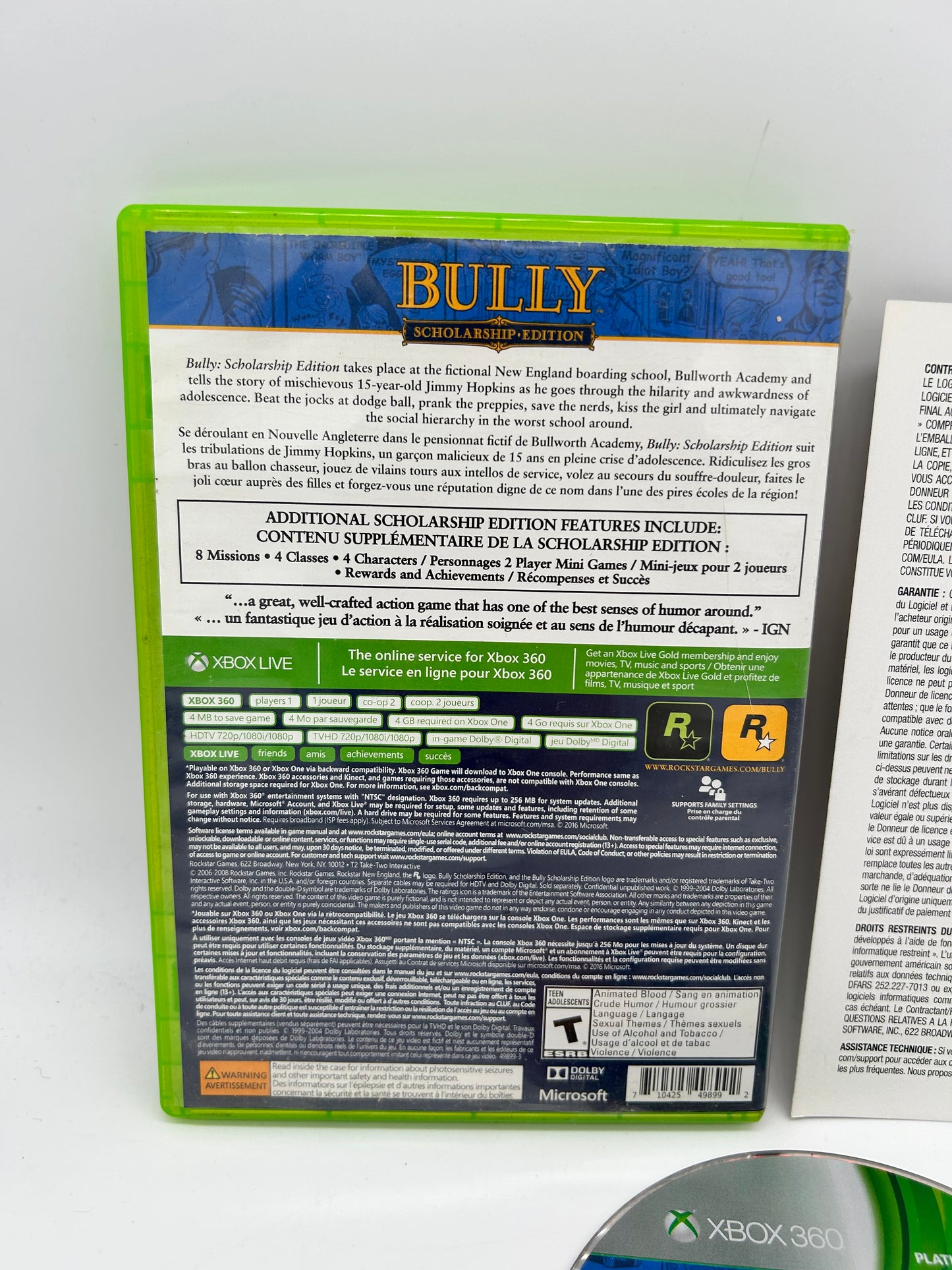 MiCROSOFT XBOX 360 & ONE | BULLY SCHOLARSHiP EDiTiON