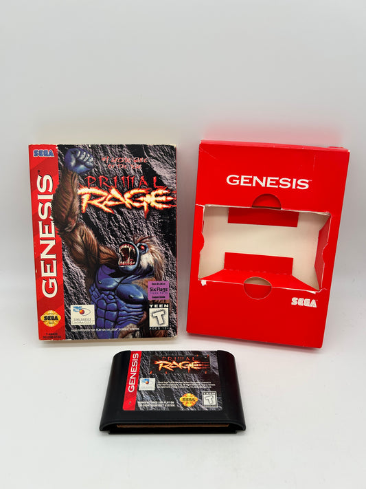 PiXEL-RETRO.COM : SEGA GENESIS (MEGA DRIVE) COMPLETE (CIB) GAME BOX INSTRUCTION MANUAL NTSC PRIMAL RAGE