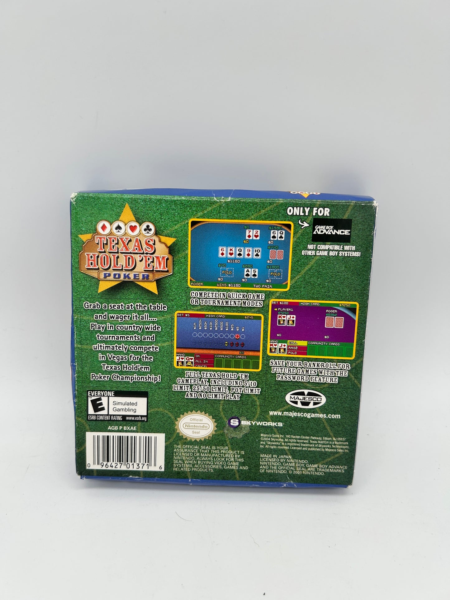 NiNTENDO GAME BOY ADVANCE [GBA] | TEXAS HOLD'EM POKER