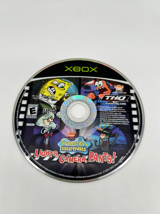 PiXEL-RETRO.COM : MICROSOFT XBOX COMPLETE CIB BOX MANUAL GAME NTSC SPONGEBOB SQUAREPANTS LIGHTS, CAMERA, PANTS