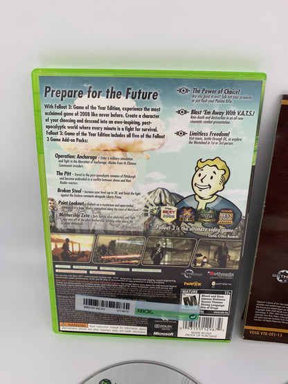 MiCROSOFT XBOX 360 | FALLOUT 3 | GAME OF THE YEARS EDiTiON