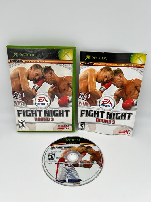 PiXEL-RETRO.COM : MICROSOFT XBOX COMPLETE CIB BOX MANUAL GAME NTSC FIGHT NIGHT ROUND 3