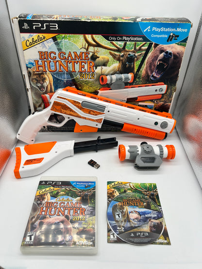 PiXEL-RETRO.COM : SONY PLAYSTATION 3 (PS3) COMPLET CIB BOX MANUAL GAME NTSC CABELA'S BIG GAME HUNTER 2012 GUN BUNDLE