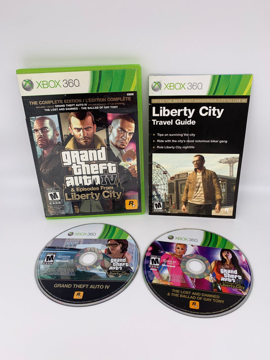 PiXEL-RETRO.COM : MICROSOFT XBOX 360 COMPLETE CIB BOX MANUAL GAME NTSC GRAND THEFT AUTO IV 4 EPISODES FROM LIBERTY CITY