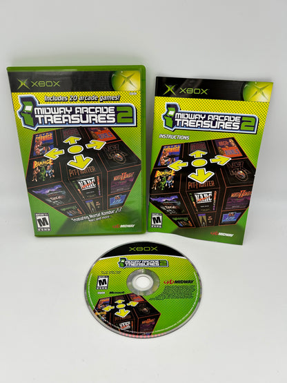 PiXEL-RETRO.COM : MICROSOFT XBOX COMPLETE CIB BOX MANUAL GAME NTSC MIDWAY ARCADE TREASURES 2