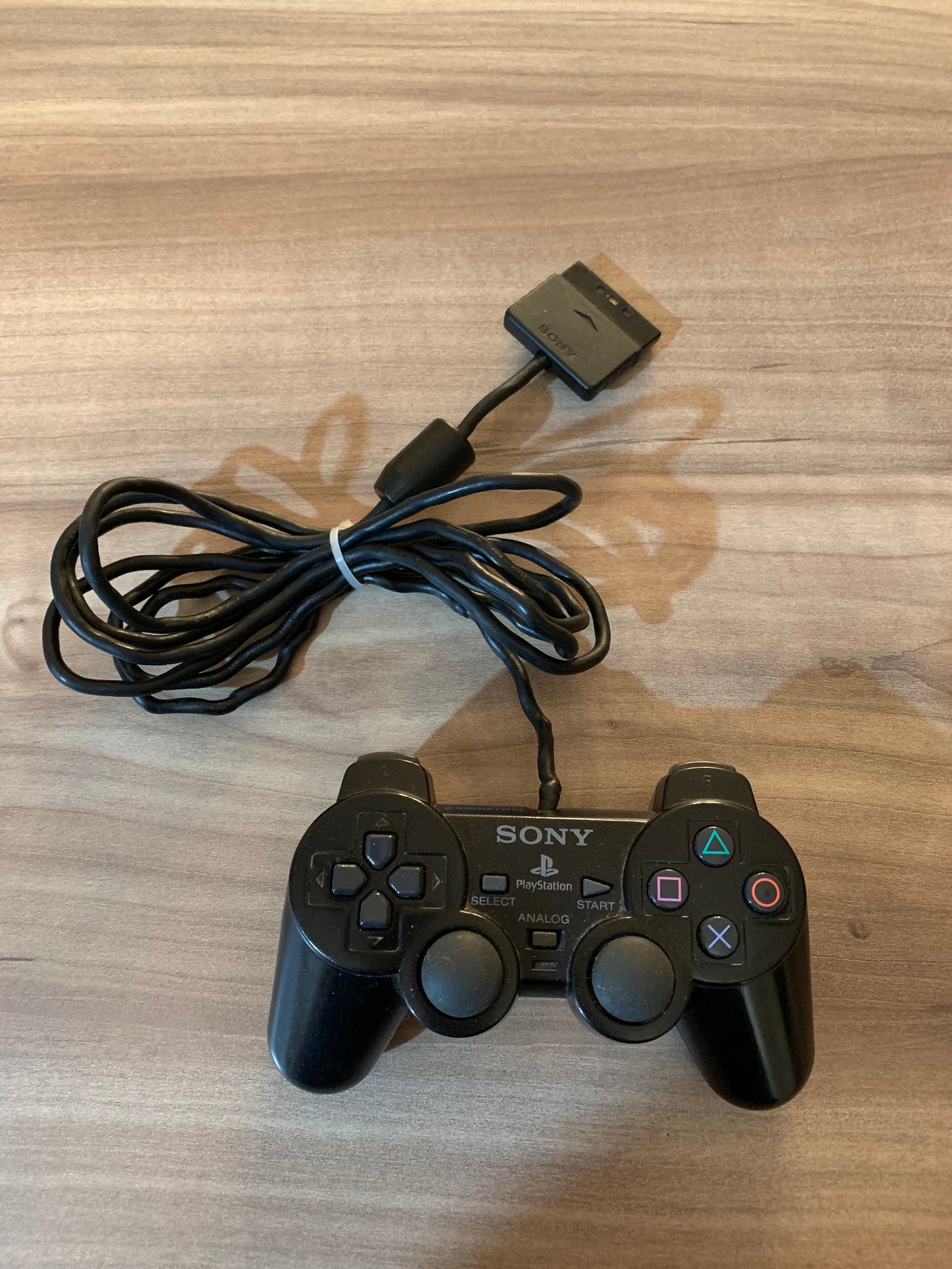 PiXEL-RETRO.COM : SONY PLAYSTATION 2 ORIGINAL BLACK WIRED DUALSHOCK CONTROLLER JOYSTICK NTSC SCPH-10010