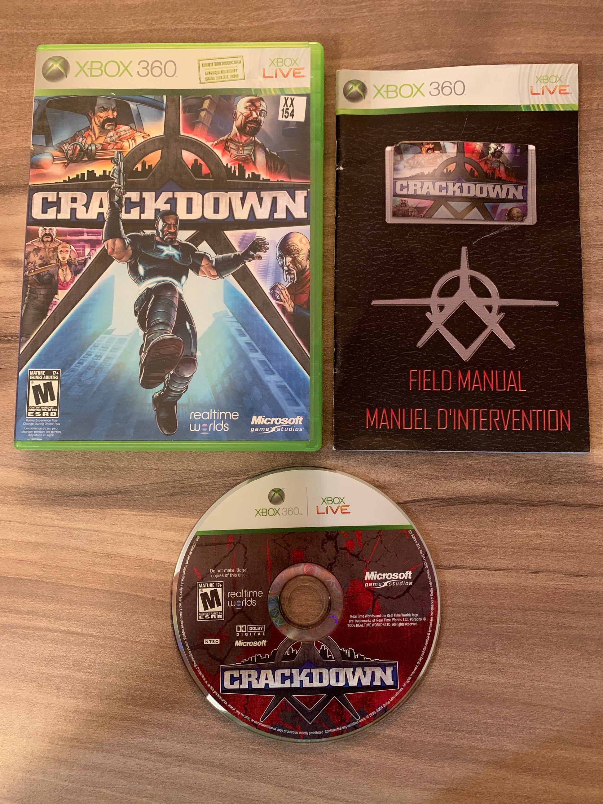 PiXEL-RETRO.COM : MICROSOFT XBOX 360 COMPLETE CIB BOX MANUAL GAME NTSC CRACKDOWN