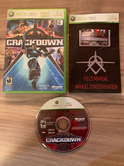 PiXEL-RETRO.COM : MICROSOFT XBOX 360 COMPLETE CIB BOX MANUAL GAME NTSC CRACKDOWN