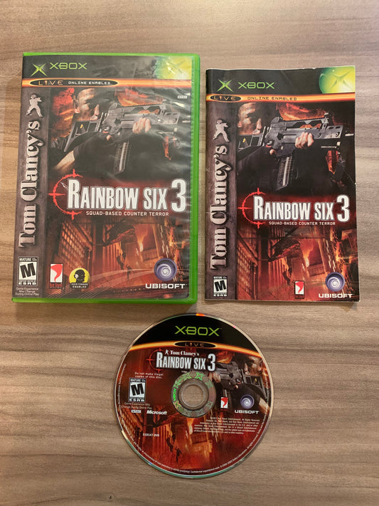 PiXEL-RETRO.COM : MICROSOFT XBOX COMPLETE CIB BOX MANUAL GAME NTSC TOM CLANCY'S RAINBOW SIX 3