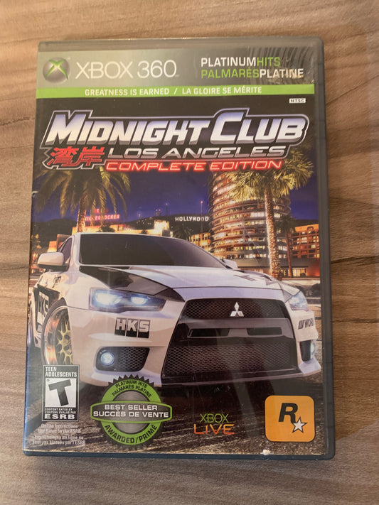 PiXEL-RETRO.COM : MICROSOFT XBOX 360 COMPLETE CIB BOX MANUAL GAME NTSC MIDNIGHT CLUB LOS ANGELES COMPLETE EDITION