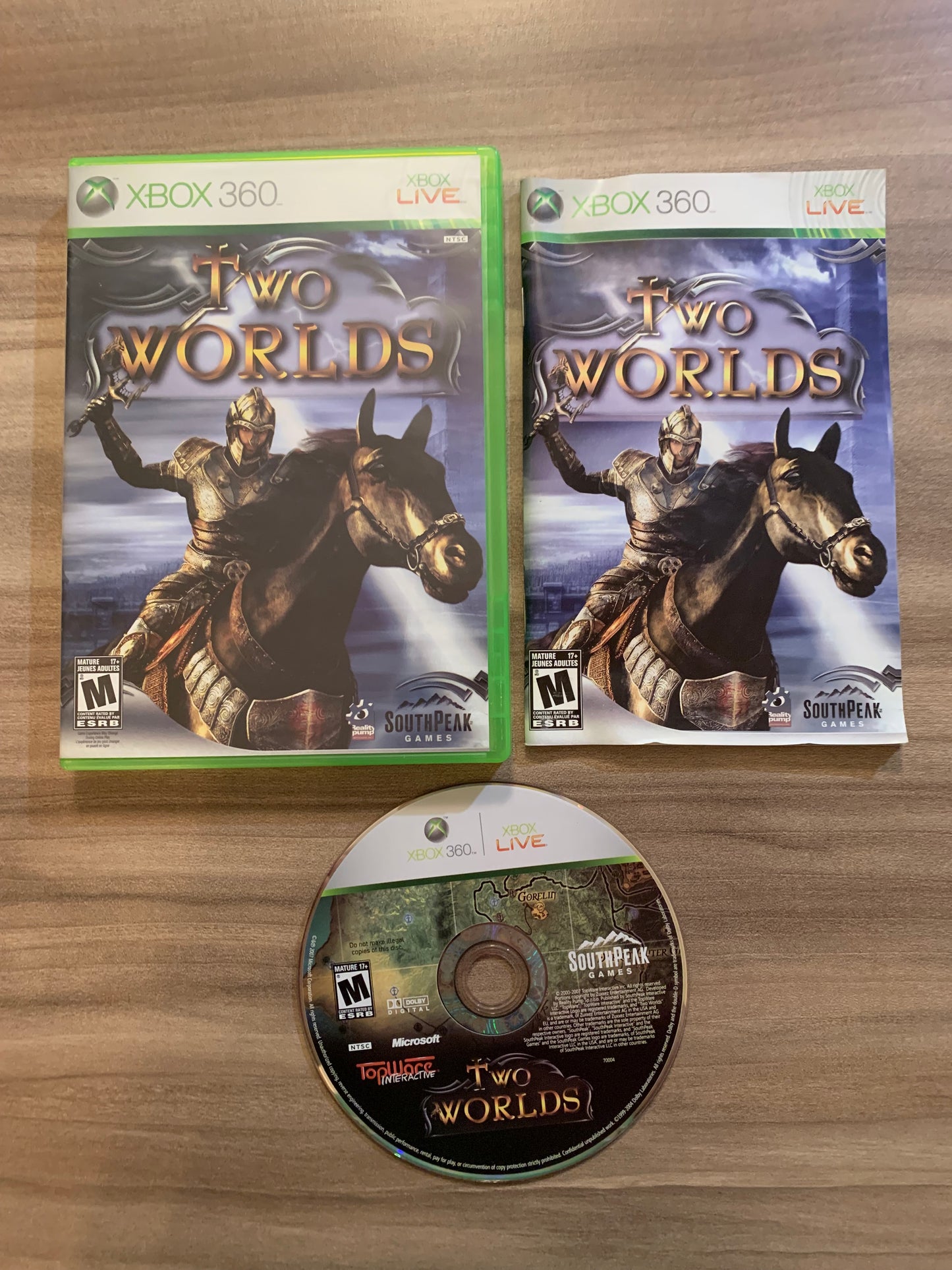 PiXEL-RETRO.COM : MICROSOFT XBOX 360 COMPLETE CIB BOX MANUAL GAME NTSC TWO WORLDS