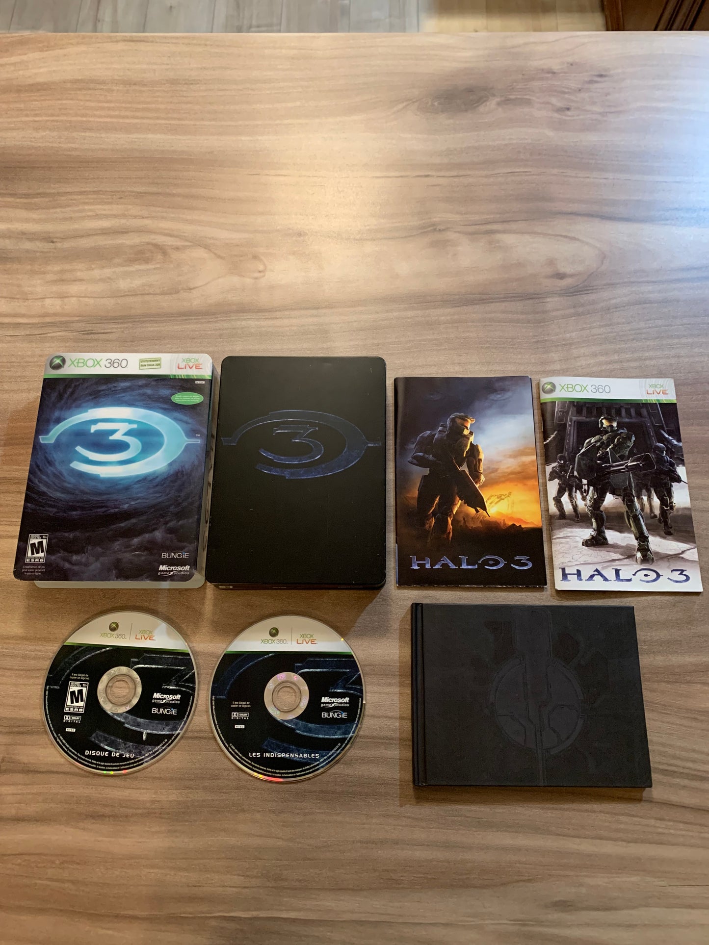 PiXEL-RETRO.COM : MICROSOFT XBOX 360 COMPLETE CIB BOX MANUAL GAME NTSC HALO 3 STEELCASE LIMITED EDITION