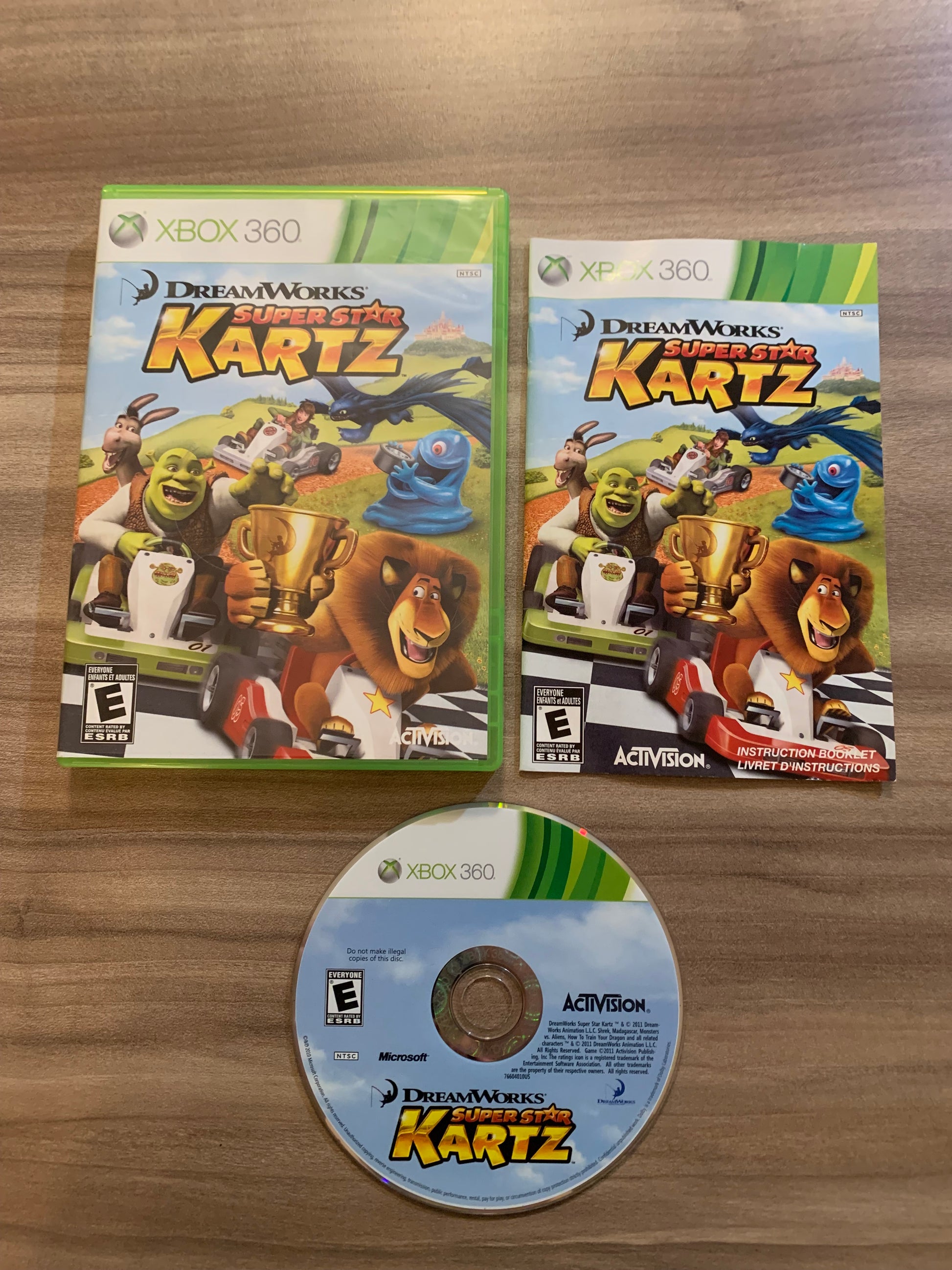 PiXEL-RETRO.COM : MICROSOFT XBOX 360 COMPLETE CIB BOX MANUAL GAME NTSC DREAMWORKD SUPER STAR KARTZ