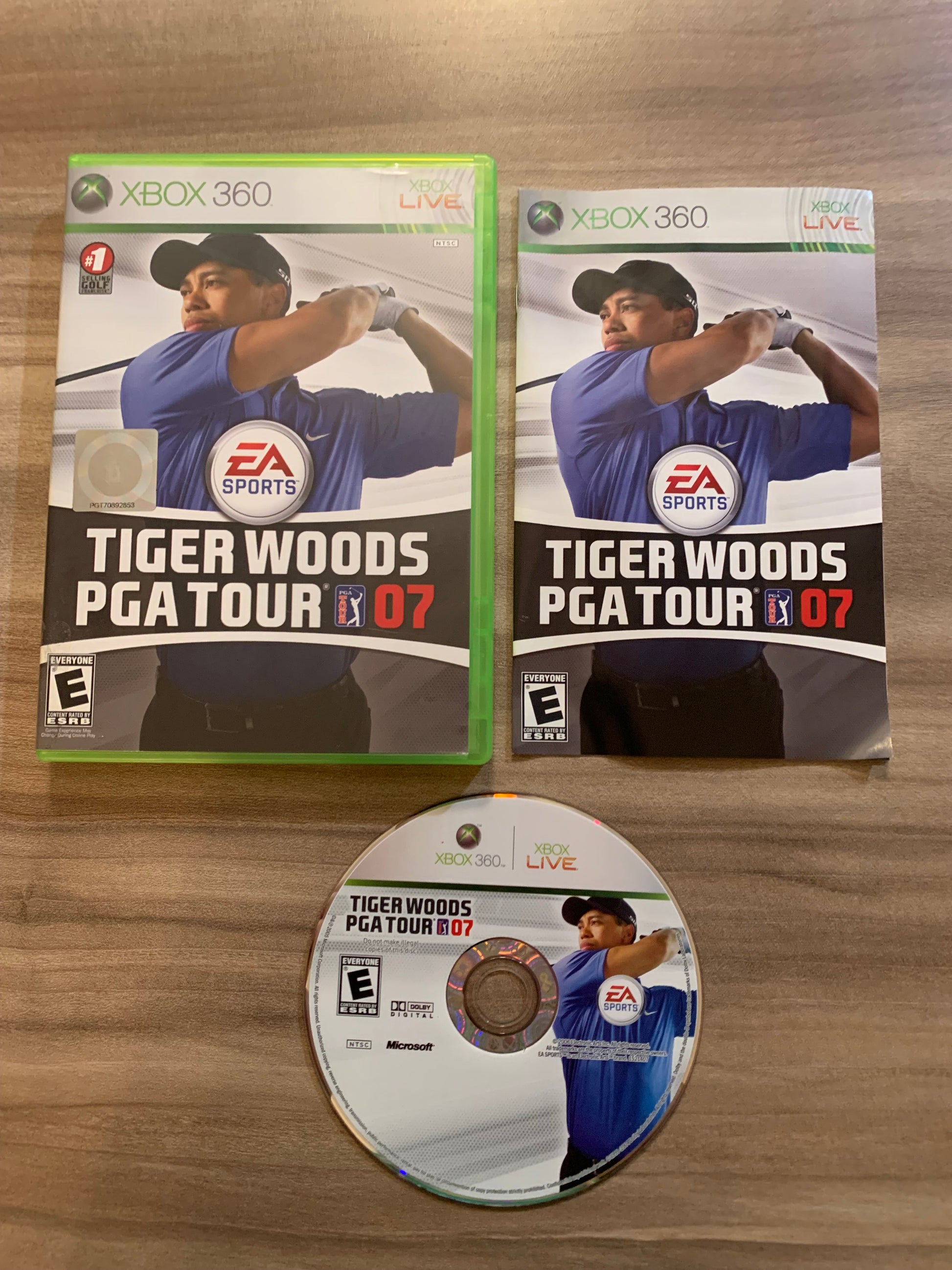 PiXEL-RETRO.COM : MICROSOFT XBOX 360 COMPLETE CIB BOX MANUAL GAME NTSC TIGER WOODS PGA TOUR 07