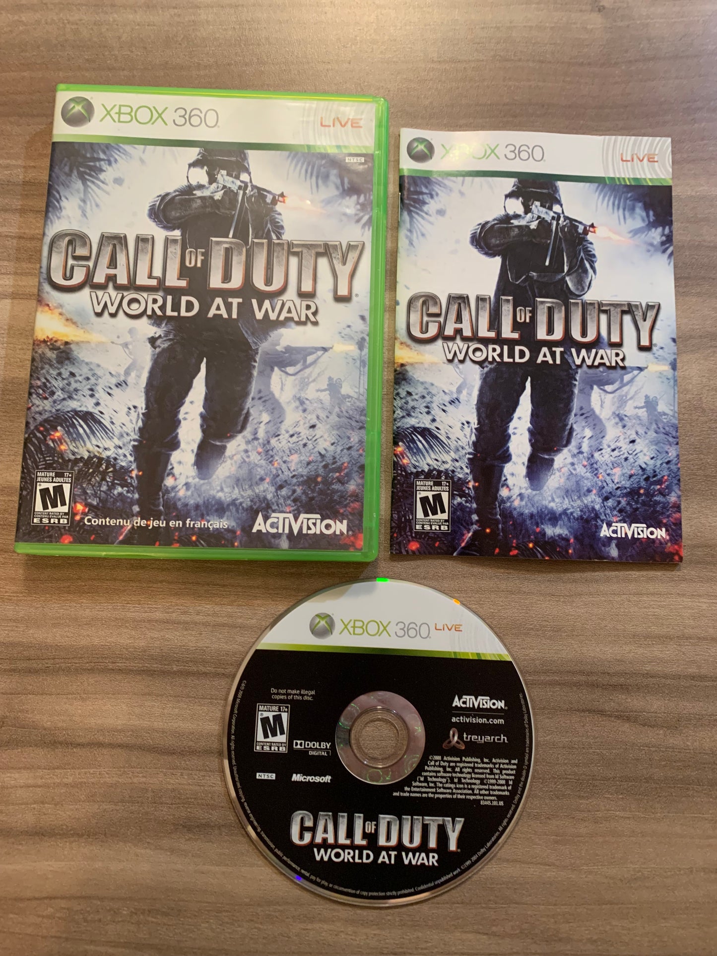 PiXEL-RETRO.COM : MICROSOFT XBOX 360 COMPLETE CIB BOX MANUAL GAME NTSC CALL OF DUTY WORLD AT WAR