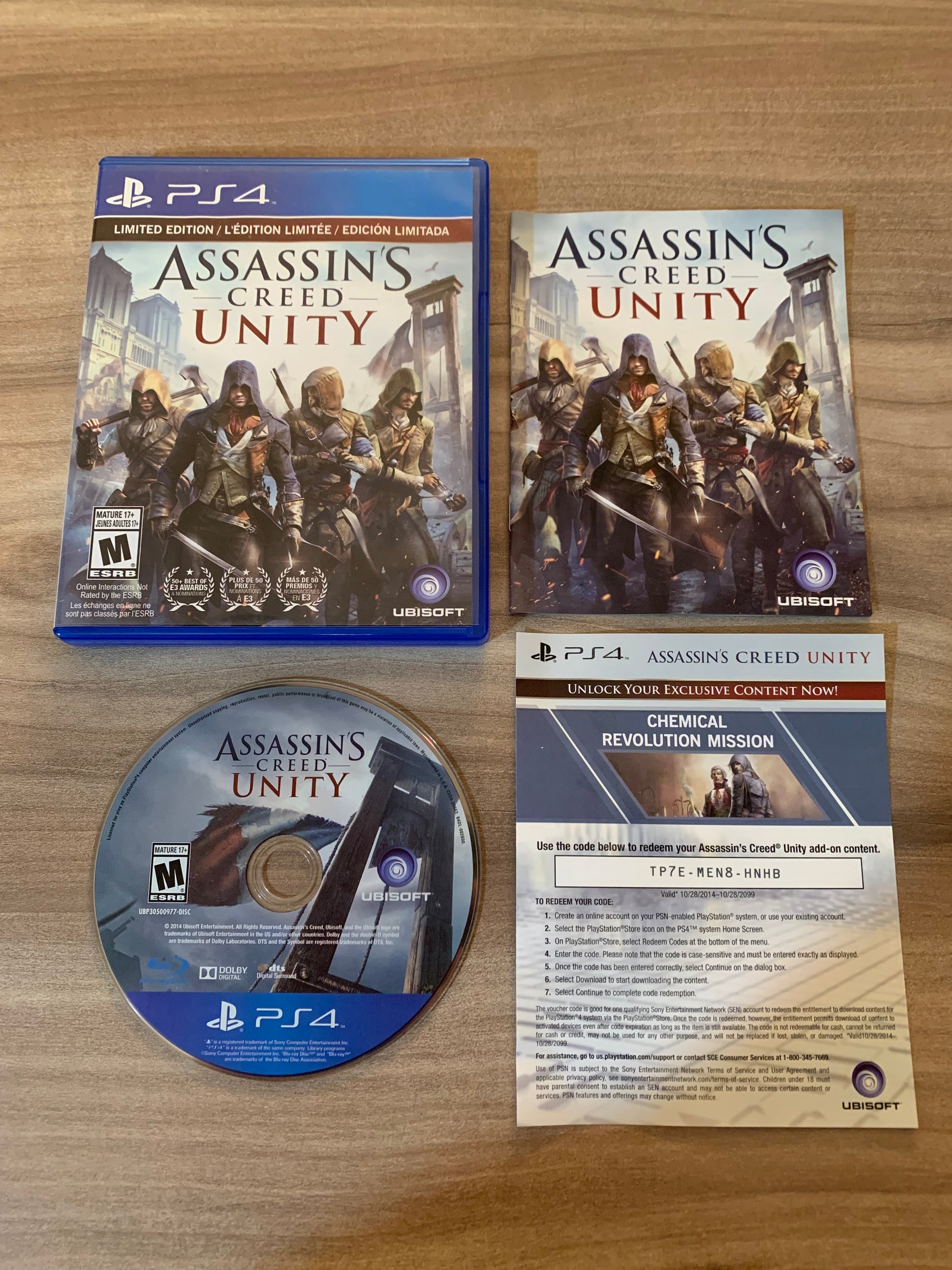 PiXEL-RETRO.COM : SONY PLAYSTATION 4 (PS4) COMPLETE CIB BOX MANUAL GAME NTSC ASSASSIN'S CREED UNITY LIMITED EDITION