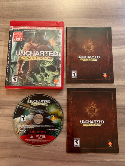 PiXEL-RETRO.COM : SONY PLAYSTATION 3 (PS3) COMPLET CIB BOX MANUAL GAME NTSC UNCHARTED DRAKE'S FORTUNE GREATEST HITS GAME OF THE YEAR