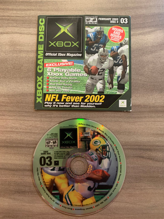 PiXEL-RETRO.COM : MICROSOFT XBOX COMPLETE CIB BOX MANUAL GAME NTSC OFFICIAL XBOX MAGAZINE DEMOS DISC CD #3 FEBRUARY 2002
