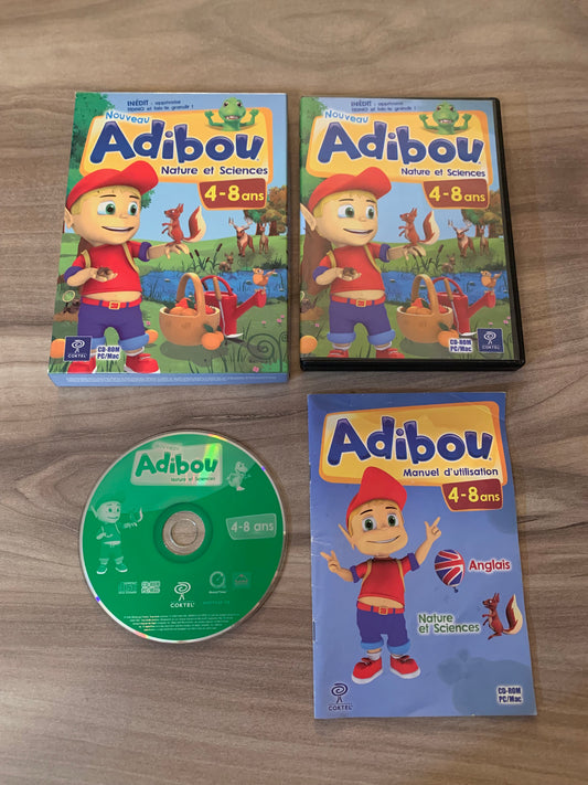 PiXEL-RETRO.COM : COMPUTER (PC) COMPLETE CIB BOX MANUAL GAME NTSC ADIBOU NATURE ET SCIENCES 4-8 ANS