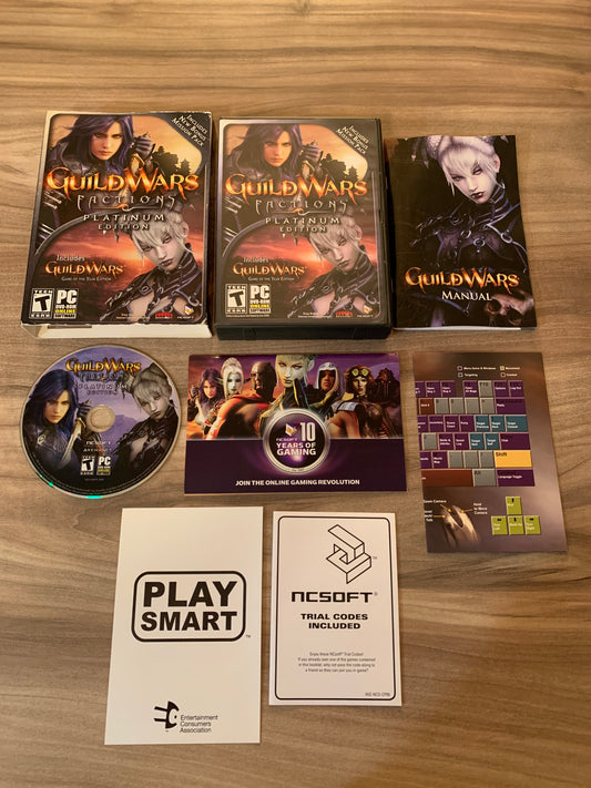 PiXEL-RETRO.COM : COMPUTER (PC) COMPLETE CIB BOX MANUAL GAME NTSC GUILD WARS FACTIONS PLATINUM EDITION