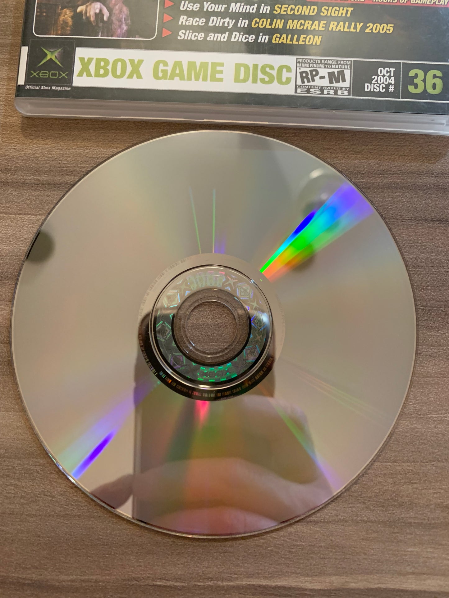 MiCROSOFT XBOX ORiGiNAL | OFFiCiAL XBOX MAGAZiNE DEMO GAME DiSC CD #36 OCT 2004