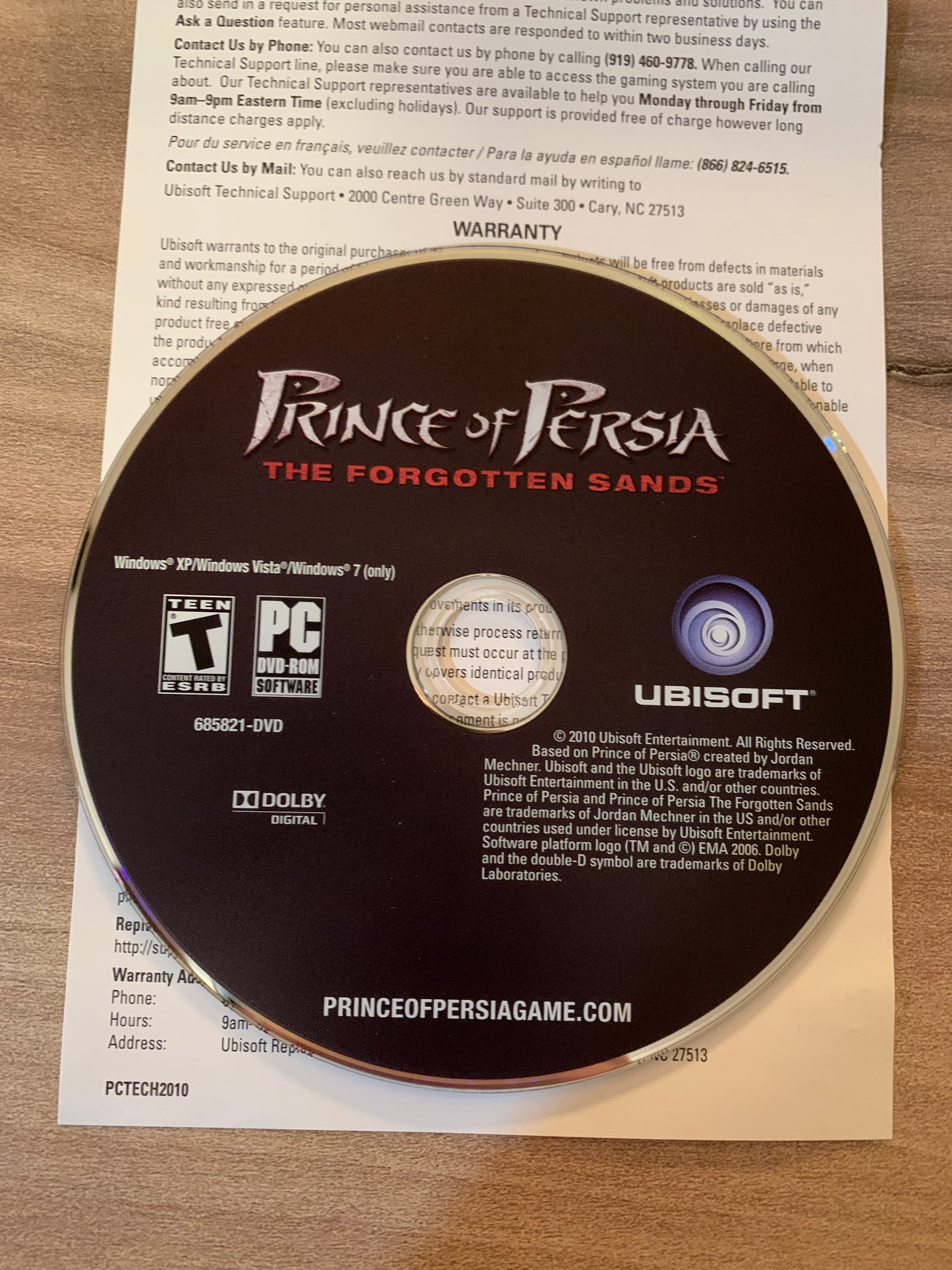 PC COMPUTER | PRINCE OF PERSiA THE FORGOTTEN SANDS