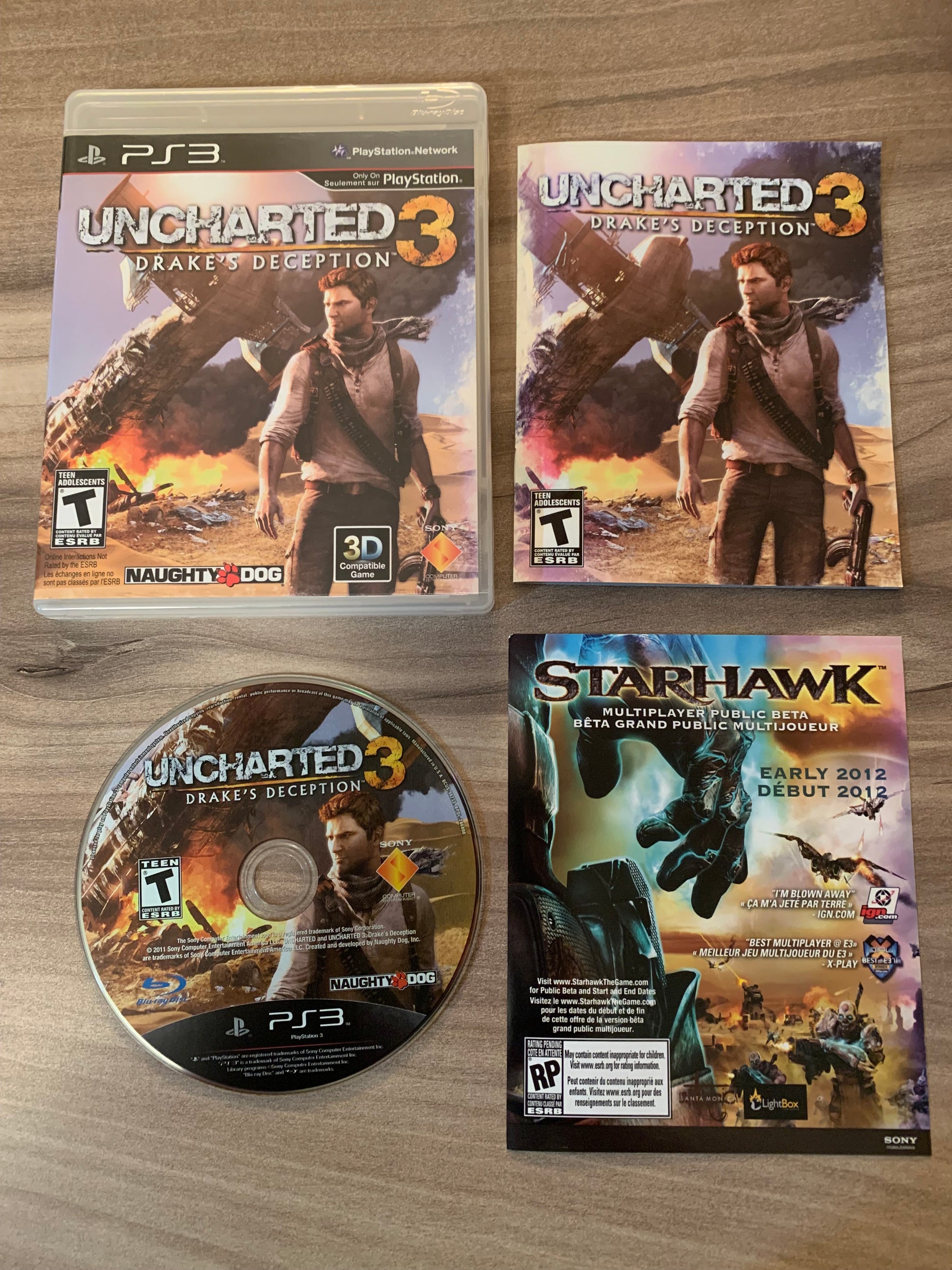 PiXEL-RETRO.COM : SONY PLAYSTATION 3 (PS3) COMPLET CIB BOX MANUAL GAME NTSC UNCHARTED 3 DRAKE'S DECEPTION