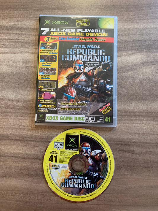 PiXEL-RETRO.COM : MICROSOFT XBOX COMPLETE CIB BOX MANUAL GAME NTSC OFFICIAL XBOX MAGAZINE DEMOS DISC CD #41 FEB 2005