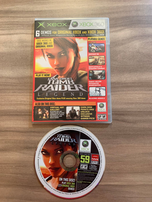 PiXEL-RETRO.COM : MICROSOFT XBOX 360 COMPLETE CIB BOX MANUAL GAME NTSC OFFICIAL XBOX MAGAZINE DEMOS DISC CD #59 JULY 2006