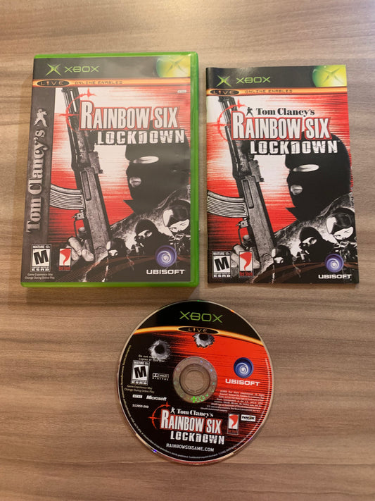 PiXEL-RETRO.COM : MICROSOFT XBOX COMPLETE CIB BOX MANUAL GAME NTSC TOM CLANCY'S RAINBOW SIX LOCKDOWN