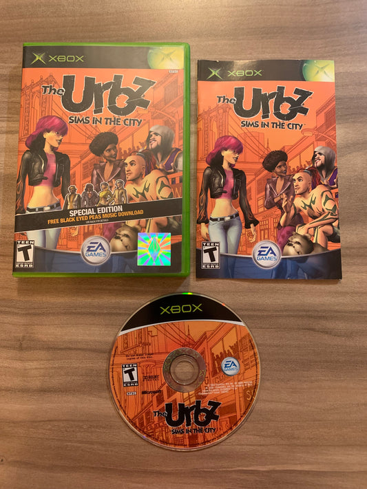 PiXEL-RETRO.COM : MICROSOFT XBOX COMPLETE CIB BOX MANUAL GAME NTSC THE URBZ SIMS IN THE CITY SPECIAL EDITION