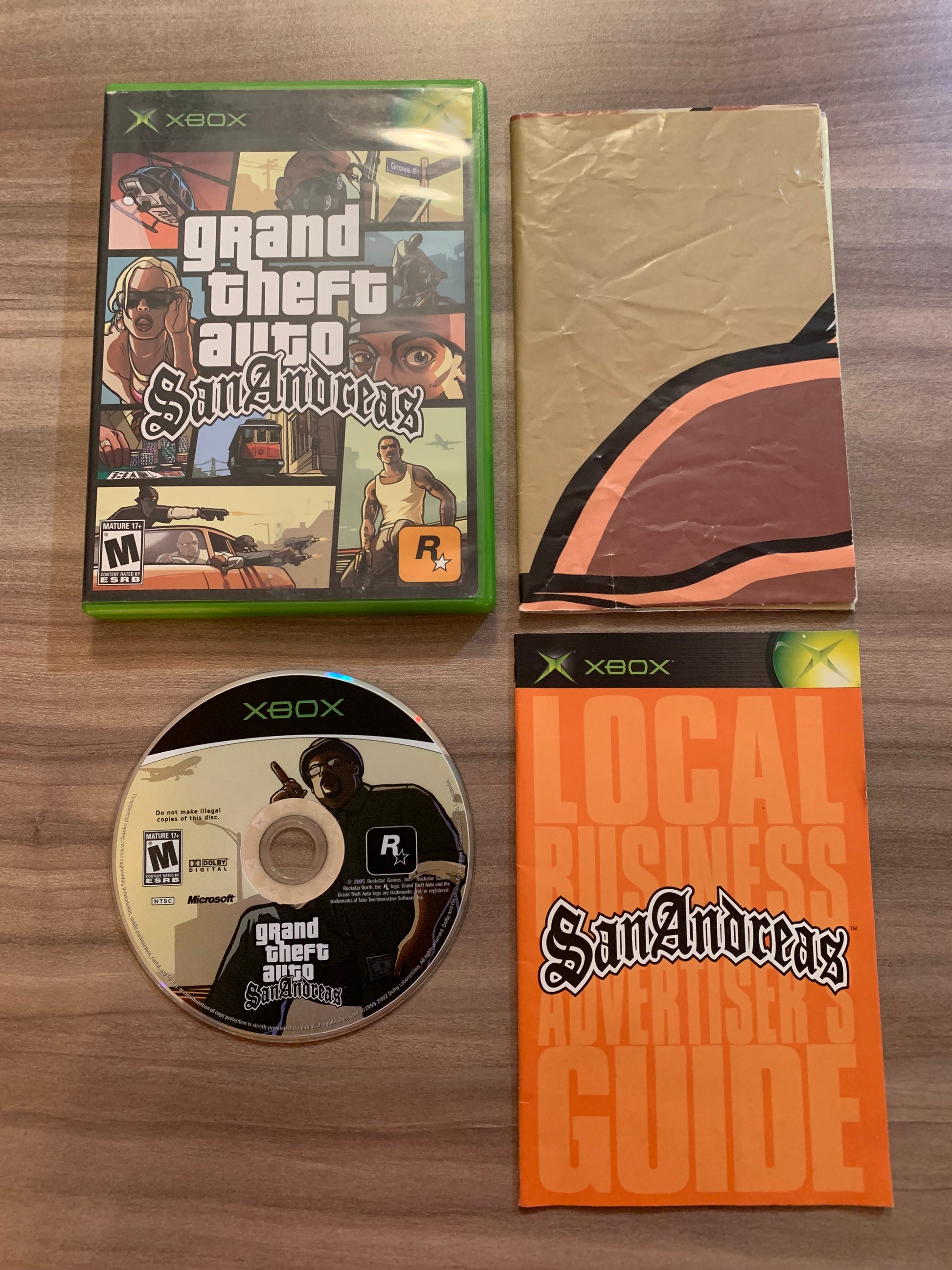 PiXEL-RETRO.COM : MICROSOFT XBOX COMPLETE CIB BOX MANUAL GAME NTSC GRAND THEFT AUTO SAN ANDREAS