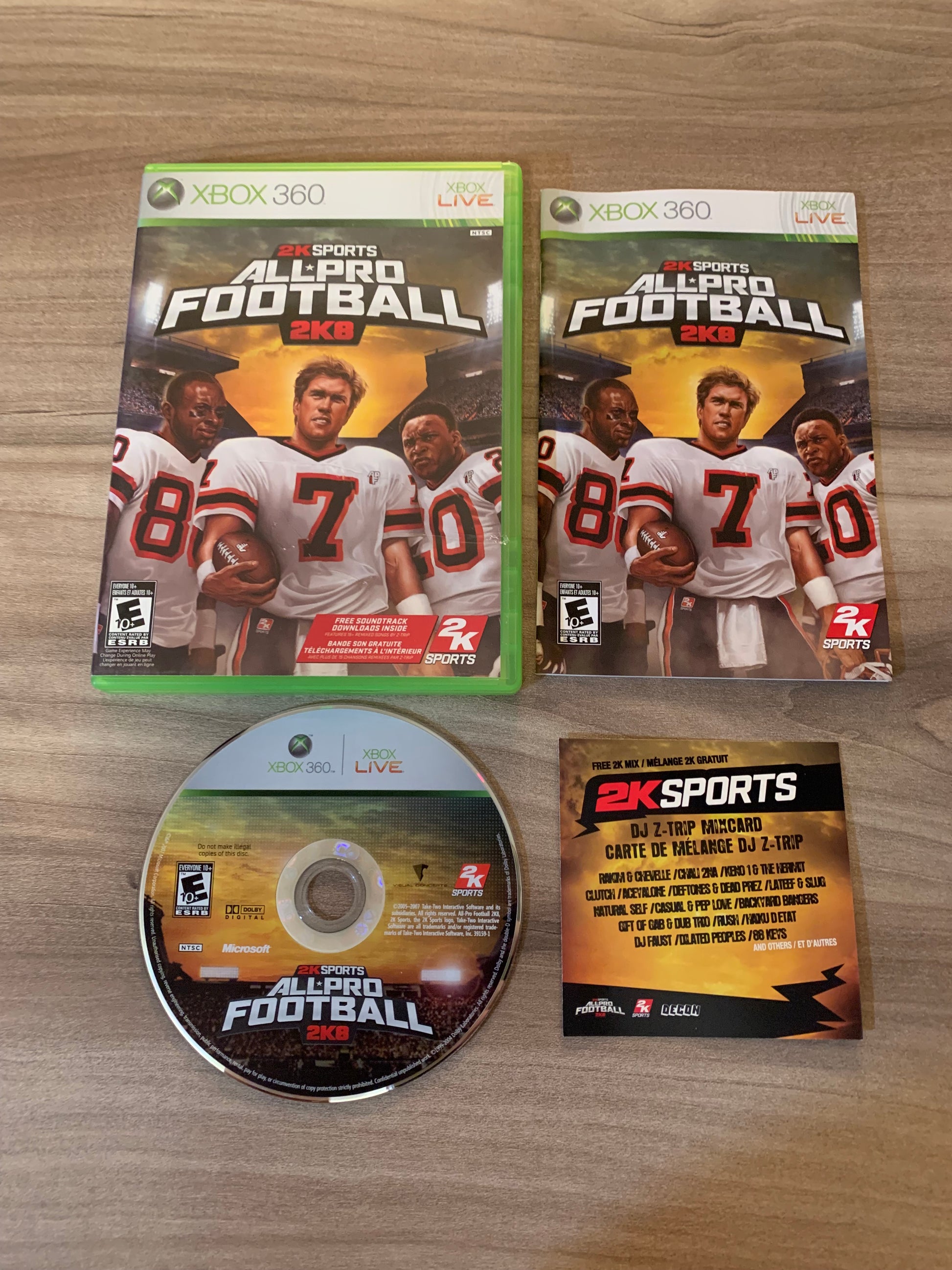 PiXEL-RETRO.COM : MICROSOFT XBOX 360 COMPLETE CIB BOX MANUAL GAME NTSC ALL PRO FOOTBALL 2K8