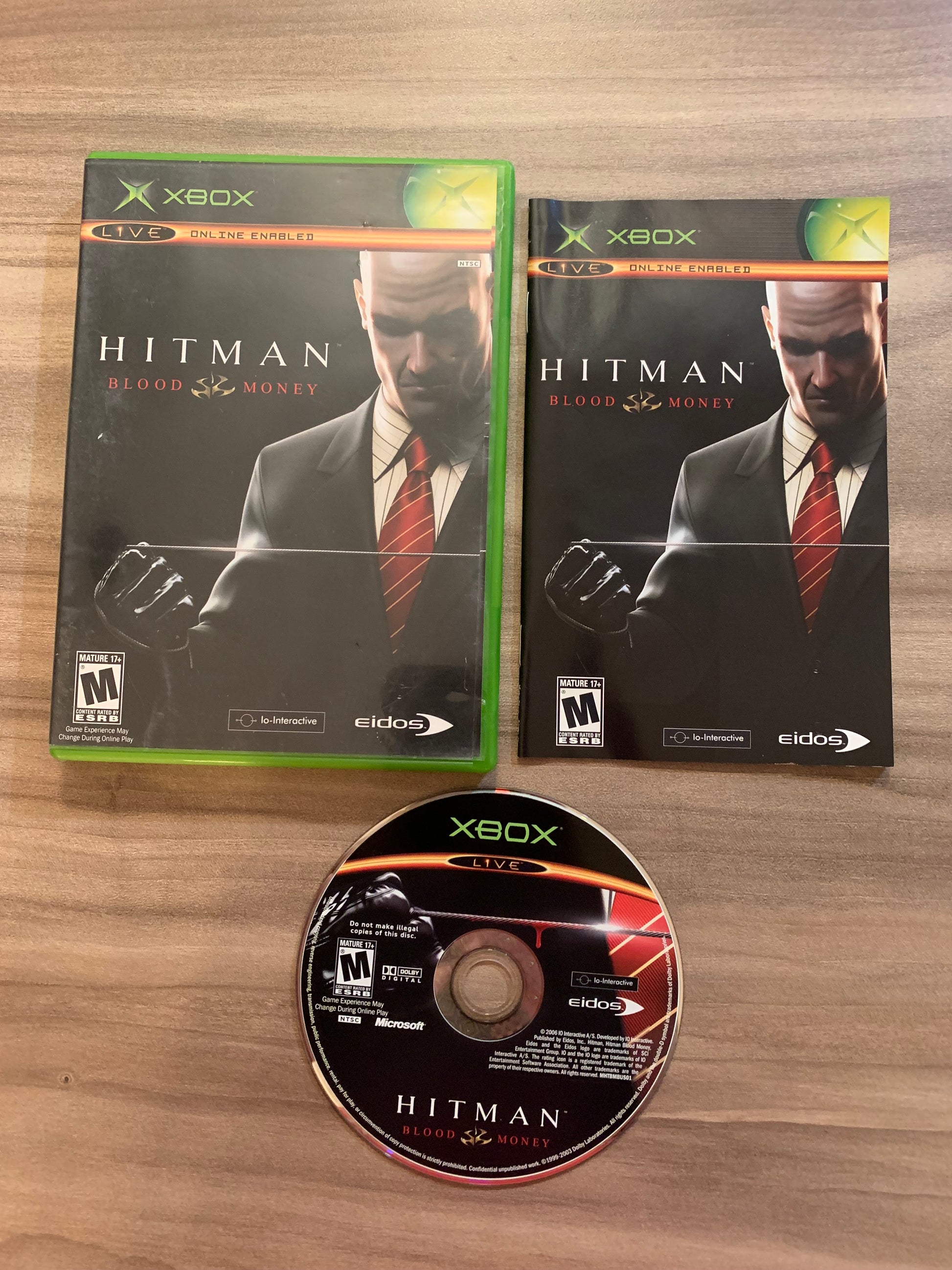 PiXEL-RETRO.COM : MICROSOFT XBOX COMPLETE CIB BOX MANUAL GAME NTSC HITMAN BLOOD & MONEY