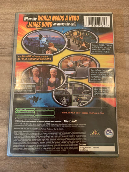 MiCROSOFT XBOX ORiGiNAL | 007 AGENT UNDER FiRE | PLATiNUM HiTS