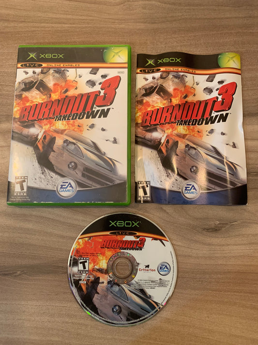 PiXEL-RETRO.COM : MICROSOFT XBOX COMPLETE CIB BOX MANUAL GAME NTSC BURNOUT 3 TAKEDOWN