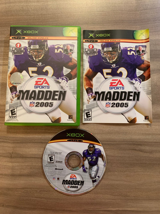 PiXEL-RETRO.COM : MICROSOFT XBOX COMPLETE CIB BOX MANUAL GAME NTSC MADDEN NFL 2005