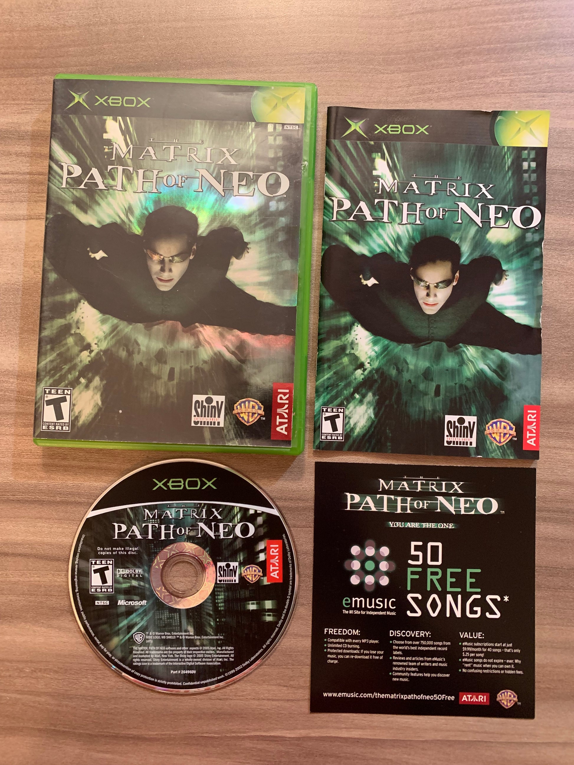 PiXEL-RETRO.COM : MICROSOFT XBOX COMPLETE CIB BOX MANUAL GAME NTSC THE MATRIX PATH OF NEO