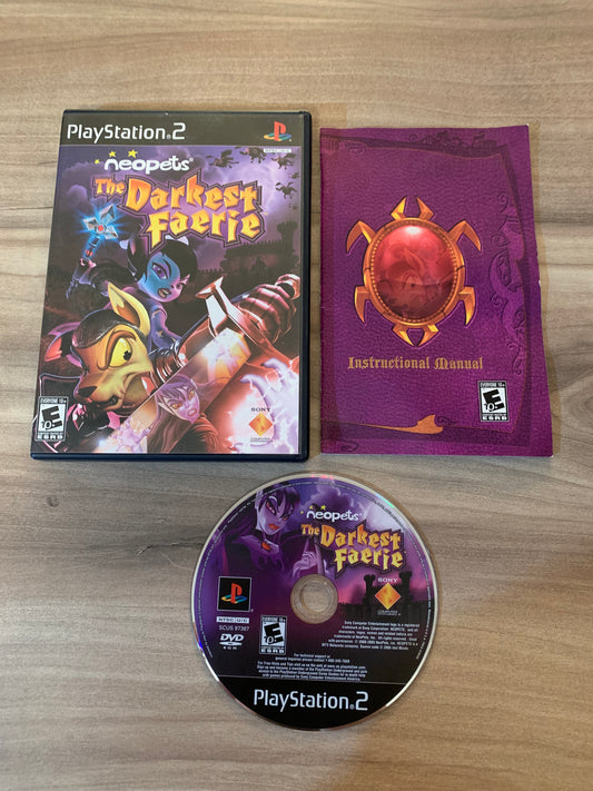 PiXEL-RETRO.COM : SONY PLAYSTATION 2 (PS2) COMPLET CIB BOX MANUAL GAME NTSC NEOPETS THE DARKEST FAERIE