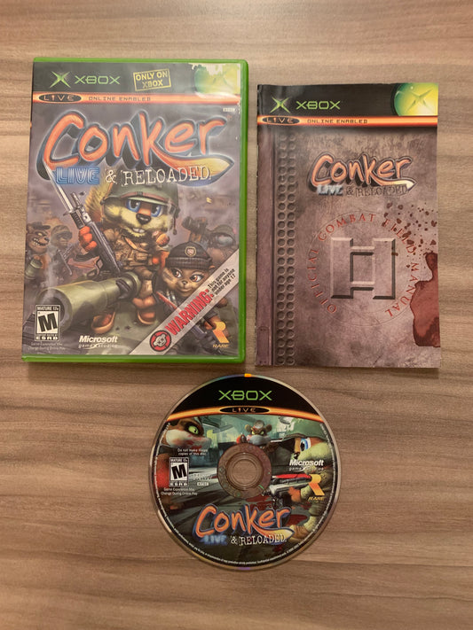 PiXEL-RETRO.COM : MICROSOFT XBOX COMPLETE CIB BOX MANUAL GAME NTSC CONKER LIVE & RELOADED