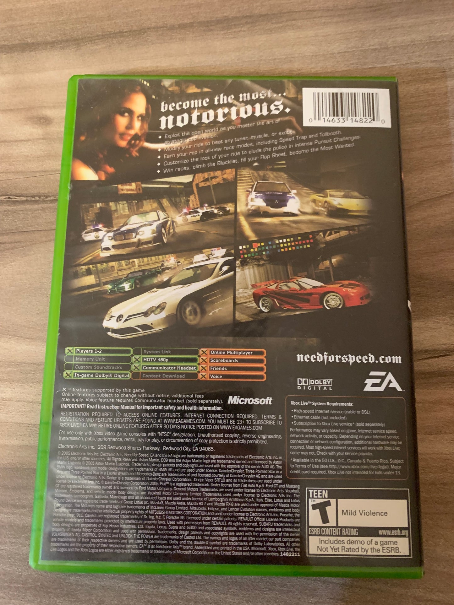 MiCROSOFT XBOX ORiGiNAL | NEED FOR SPEED MOST WANTED