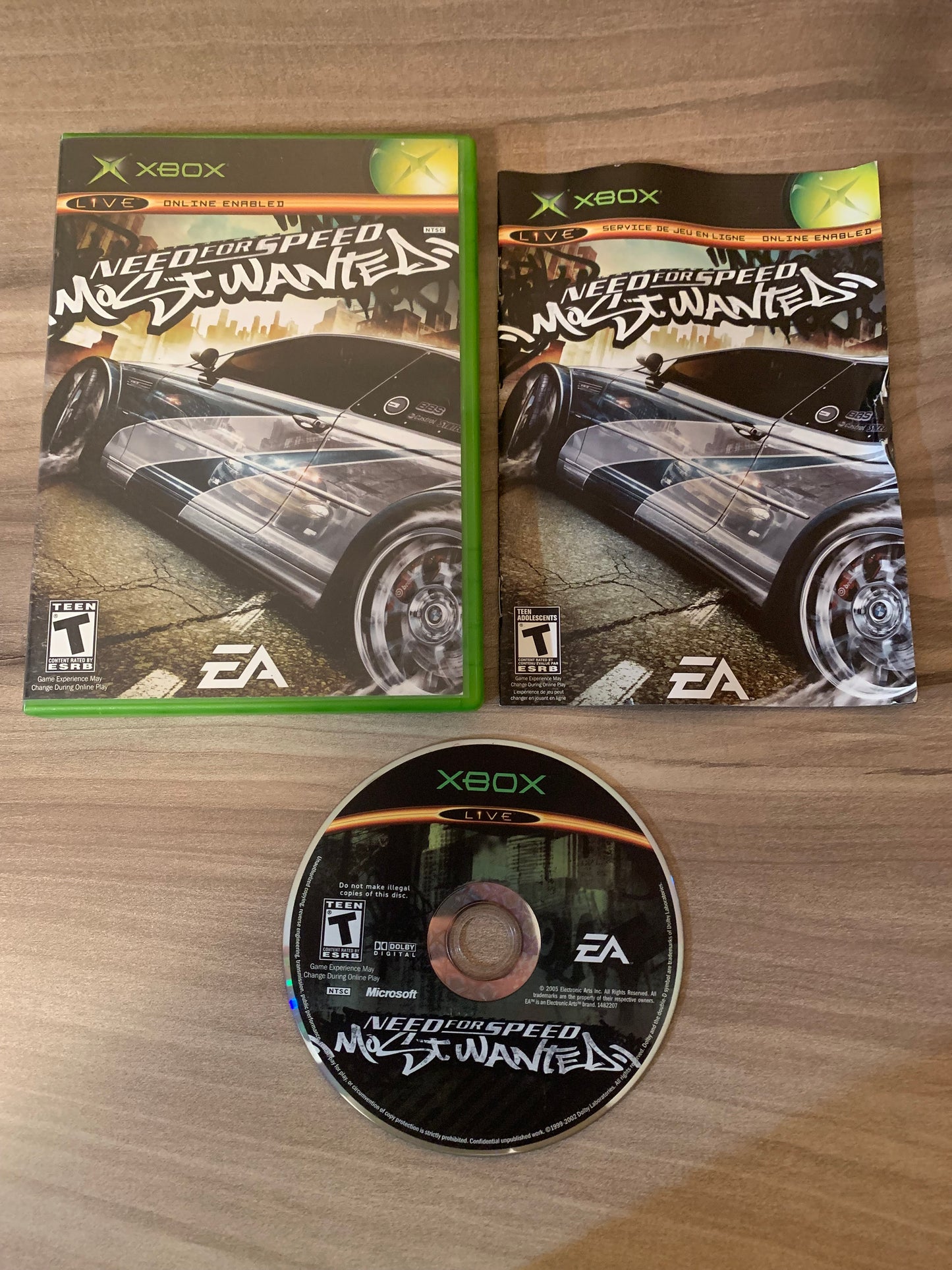 PiXEL-RETRO.COM : MICROSOFT XBOX COMPLETE CIB BOX MANUAL GAME NTSC NEED FOR SPEED MOST WANTED
