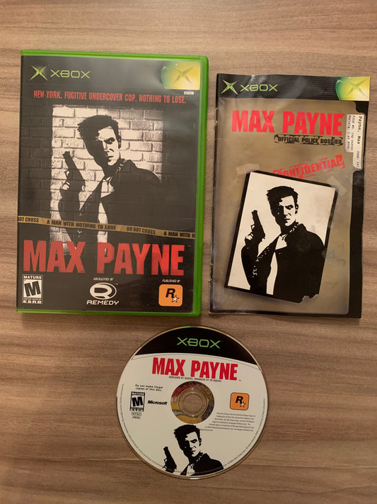 PiXEL-RETRO.COM : MICROSOFT XBOX COMPLETE CIB BOX MANUAL GAME NTSC MAX PAYNE 