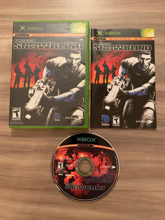 PiXEL-RETRO.COM : MICROSOFT XBOX COMPLETE CIB BOX MANUAL GAME NTSC PROJECT : SNOWBLIND