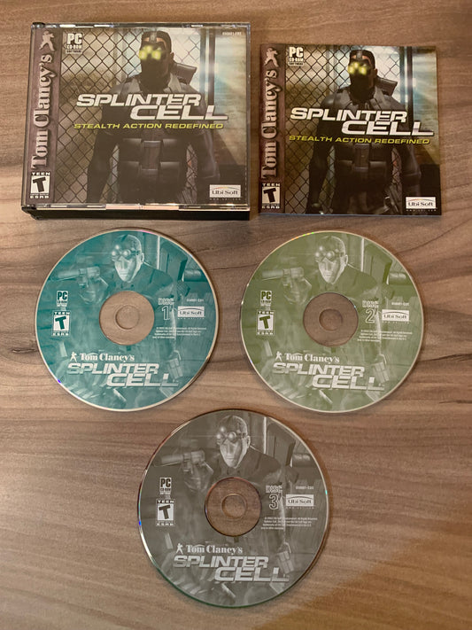 PiXEL-RETRO.COM : COMPUTER (PC) TOM CLANCY'S SPLINTER CELL STEALTH ACTION REDEFINED COMPLETE CIB BOX MANUAL GAME NTSC