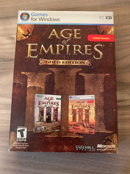 PiXELRETROGAME.COM : COMPUTER (PC) AGE OF EMPIRES III GOLD EDITION COMPLETE CIB BOX MANUAL GAME NTSC