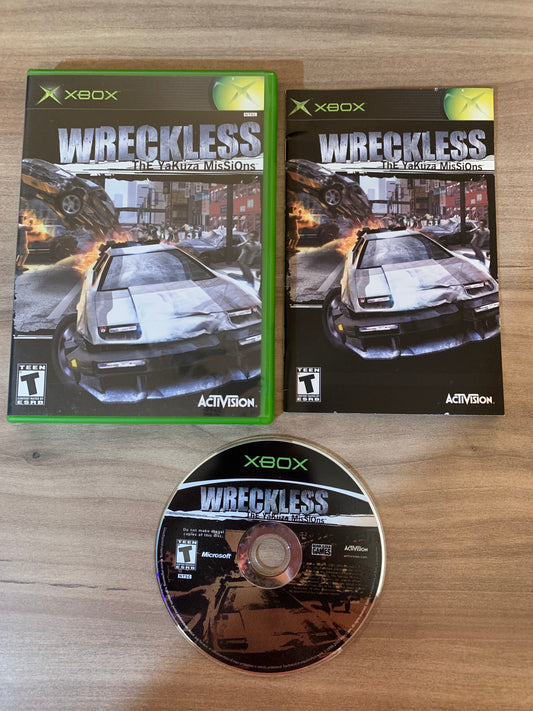 PiXEL-RETRO.COM : MICROSOFT XBOX COMPLETE CIB BOX MANUAL GAME NTSC WRECKLESS THE YAKUZA MISSIONS 