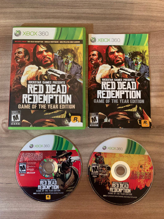 PiXEL-RETRO.COM : MICROSOFT XBOX 360 COMPLETE CIB BOX MANUAL GAME NTSC RED DEAD REDEMPTION + UNDEAD NIGHTMARE GAME OF THE YEAR EDITION 