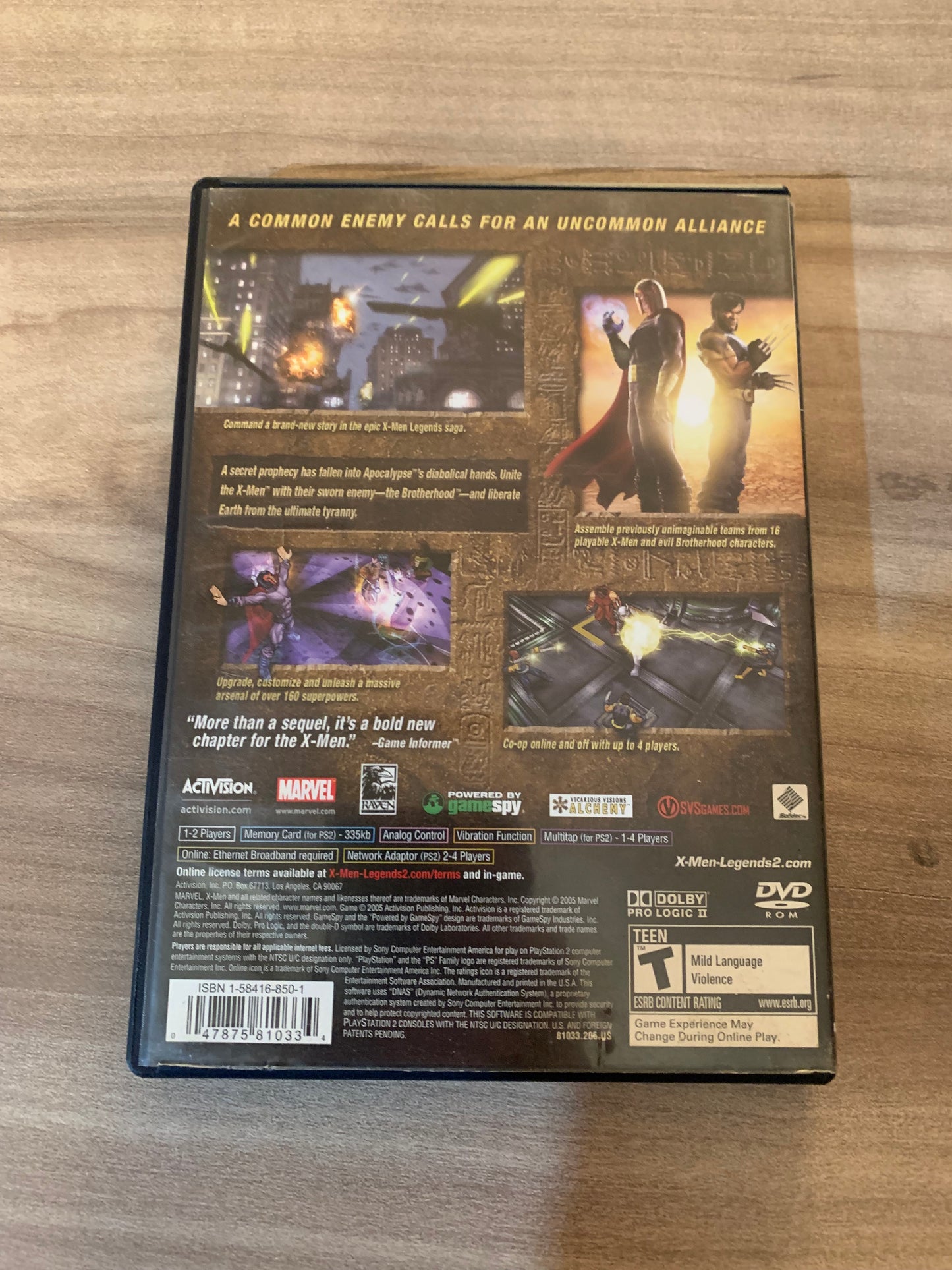 SONY PLAYSTATiON 2 [PS2] | X-MEN LEGENDS II RiSE OF APOCALYPSE