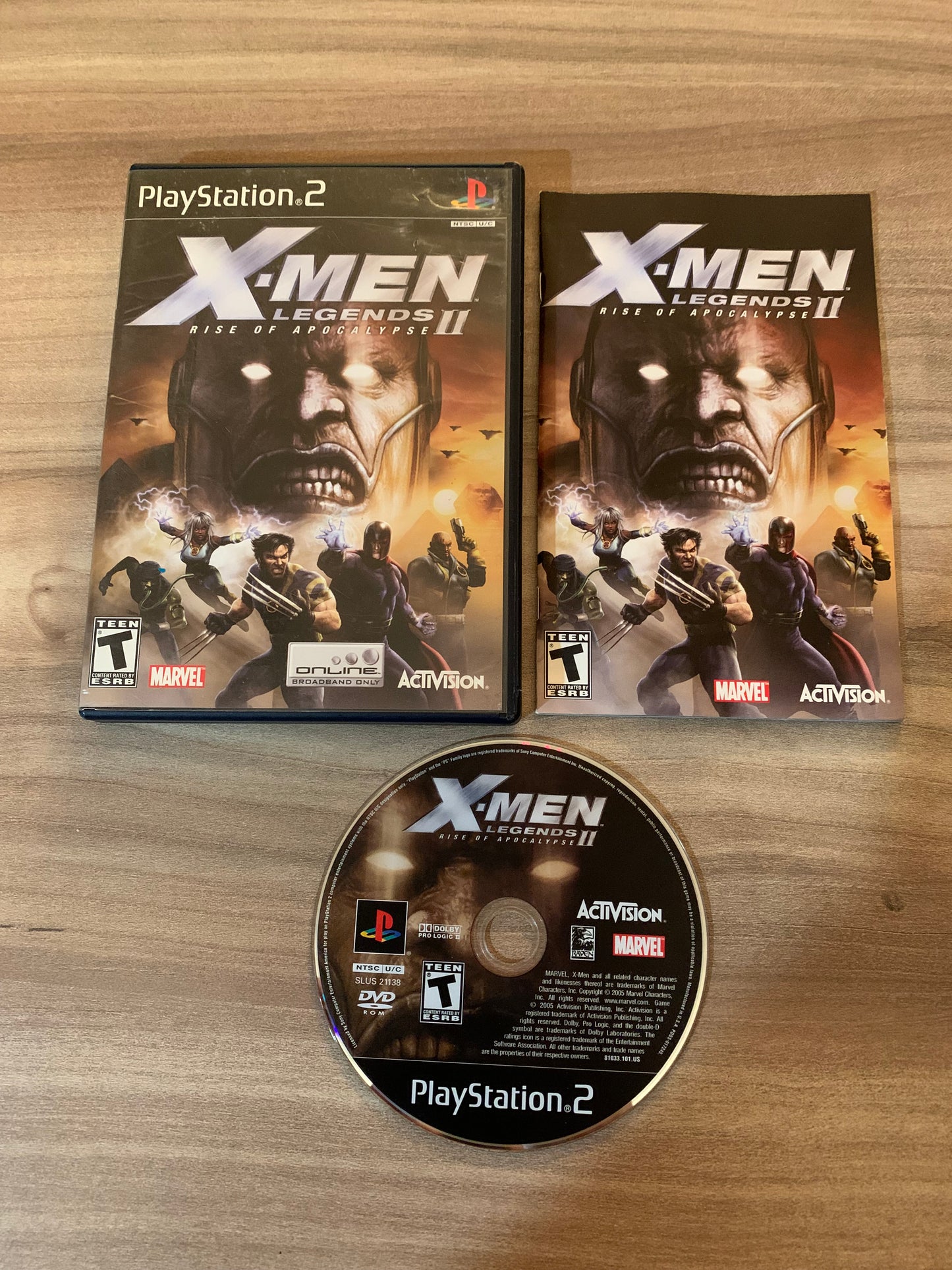 PiXEL-RETRO.COM : SONY PLAYSTATION 2 (PS2) COMPLET CIB BOX MANUAL GAME NTSC X-MEN LEGENDS II RISE OF APOCALYPSE